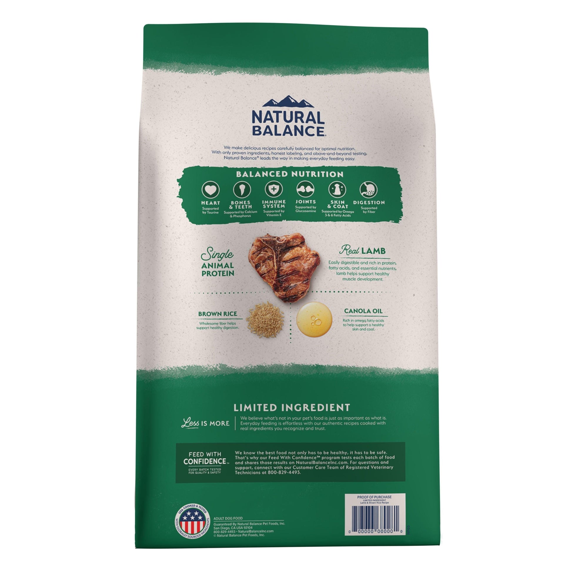 Natural Balance Limited Ingredient Diet Lamb Meal & Rice Dog Food - 1.81 Kg - Dog Food - Natural Balance - PetMax Canada