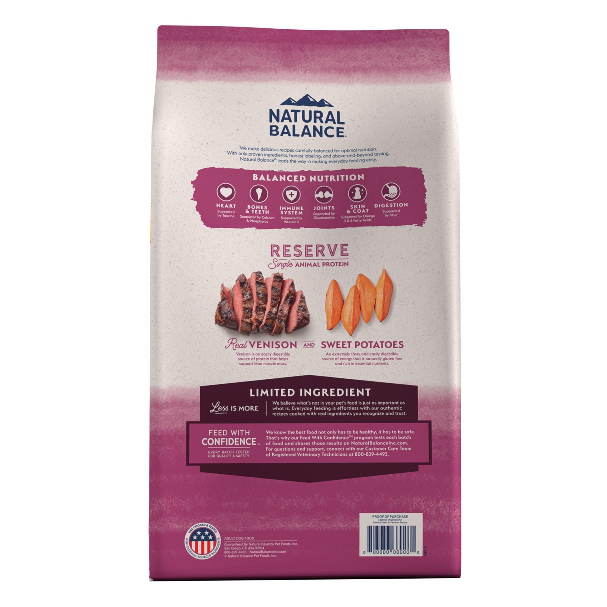 Natural Balance Limited Ingredient Diet Sweet Potato & Venison Dog Food - 9.98 Kg - Dog Food - Natural Balance - PetMax Canada