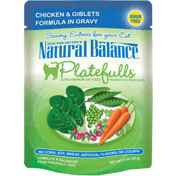 Natural Balance Platefulls Chicken & Giblets Wet Cat Food - 85g - Canned Cat Food - Natural Balance - PetMax Canada
