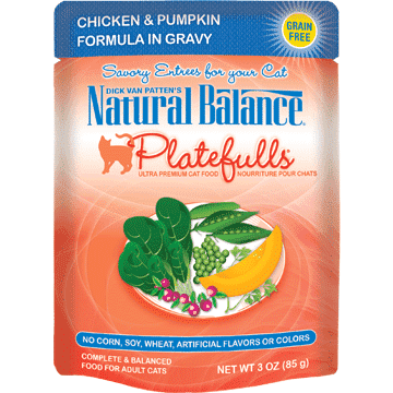 Natural Balance Platefulls Chicken & Pumpkin Wet Cat Food - 85g - Canned Cat Food - Natural Balance - PetMax Canada