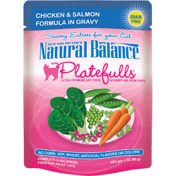 Natural Balance Platefulls Chicken & Salmon Wet Cat Food - 85g - Canned Cat Food - Natural Balance - PetMax Canada