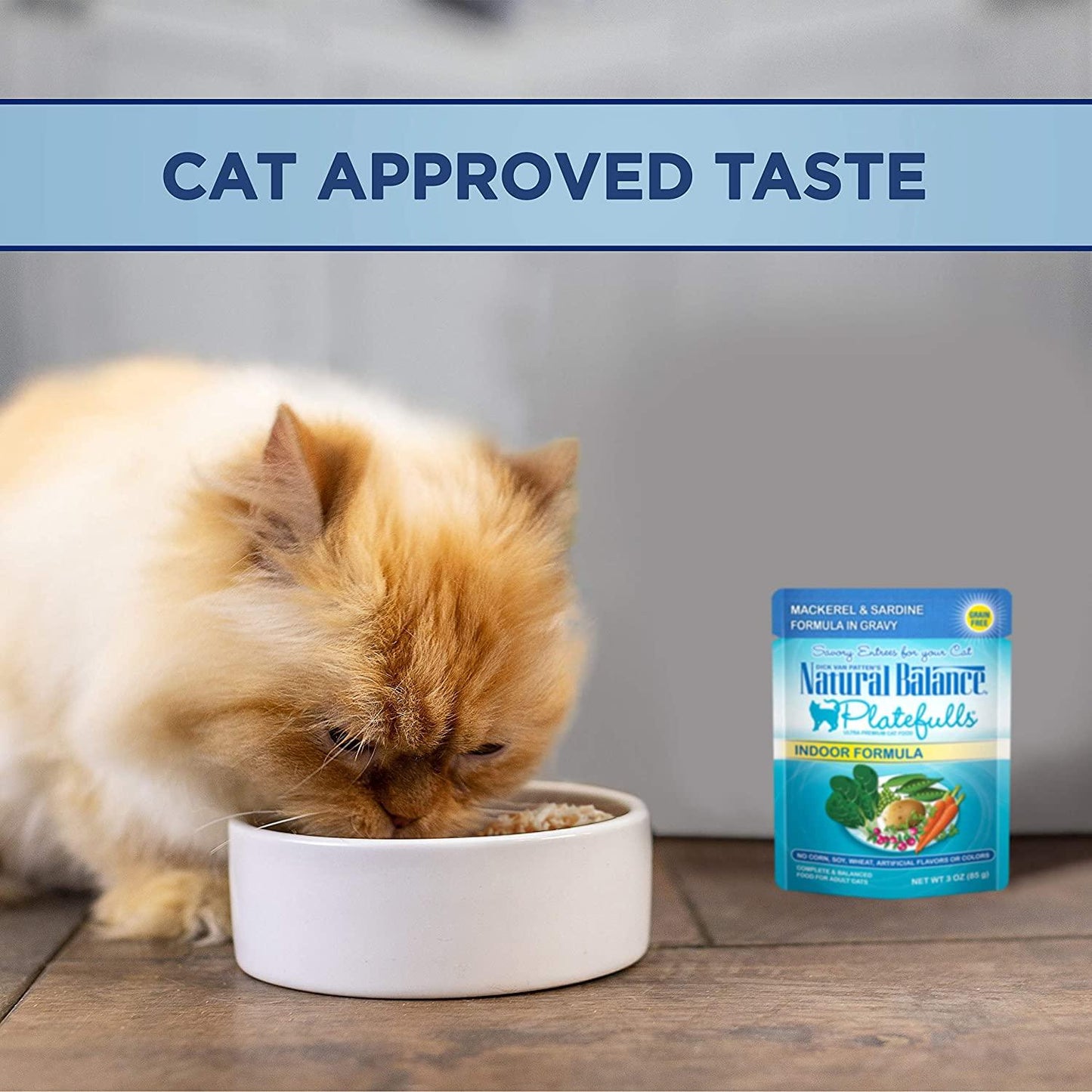 Natural Balance Platefulls Indoor Mackerel & Sardine Wet Cat Food - 85g - Canned Cat Food - Natural Balance - PetMax Canada