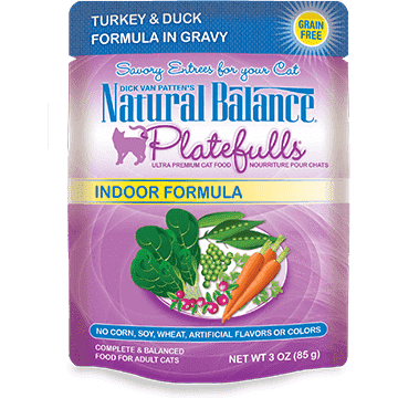 Natural Balance Platefulls Indoor Turkey & Duck Wet Cat Food - 85g - Canned Cat Food - Natural Balance - PetMax Canada