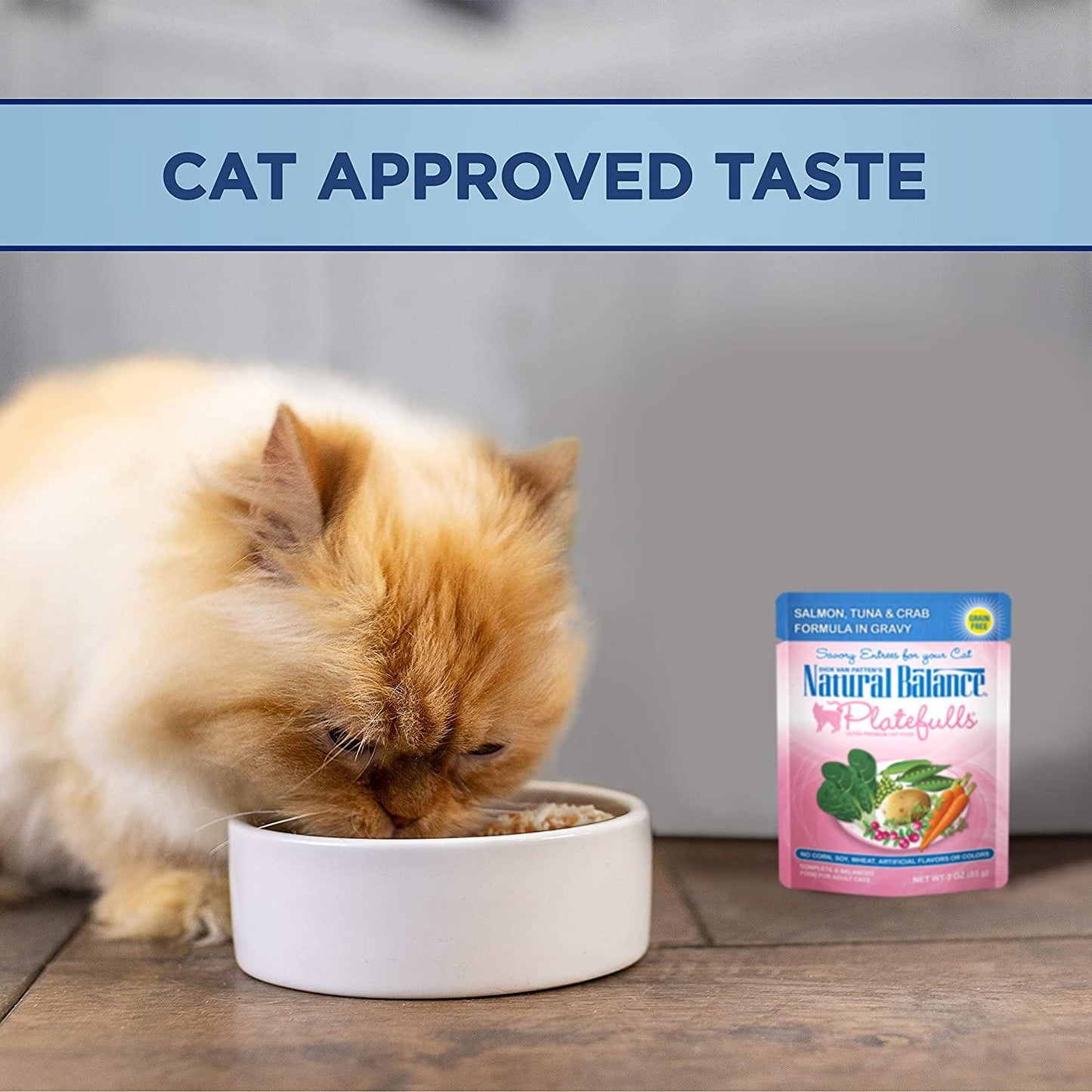 Natural Balance Platefulls Salmon, Tuna & Crab Wet Cat Food - 85g - Canned Cat Food - Natural Balance - PetMax Canada