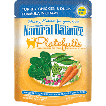 Natural Balance Platefulls Turkey Chicken, & Duck Wet Cat Food - 85g - Canned Cat Food - Natural Balance - PetMax Canada