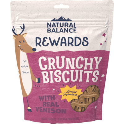 Natural Balance Rewards Crunchy Biscuits Real Venison Dog Treats - 397g - Dog Treats - Natural Balance - PetMax Canada