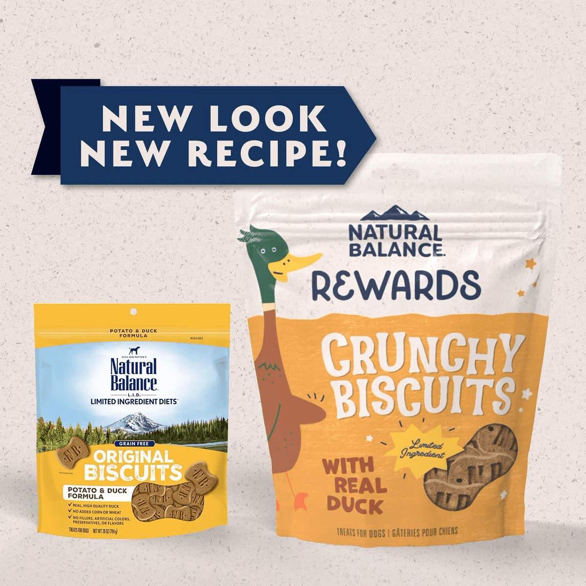 Natural Balance Rewards Crunchy Biscuits With Real Duck Dog Treats - 227g - Dog Treats - Natural Balance - PetMax Canada