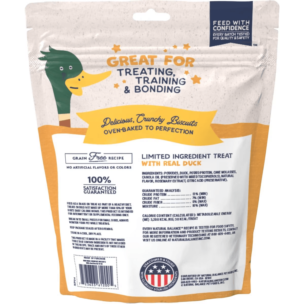 Natural Balance Rewards Crunchy Biscuits With Real Duck Dog Treats - 227g - Dog Treats - Natural Balance - PetMax Canada