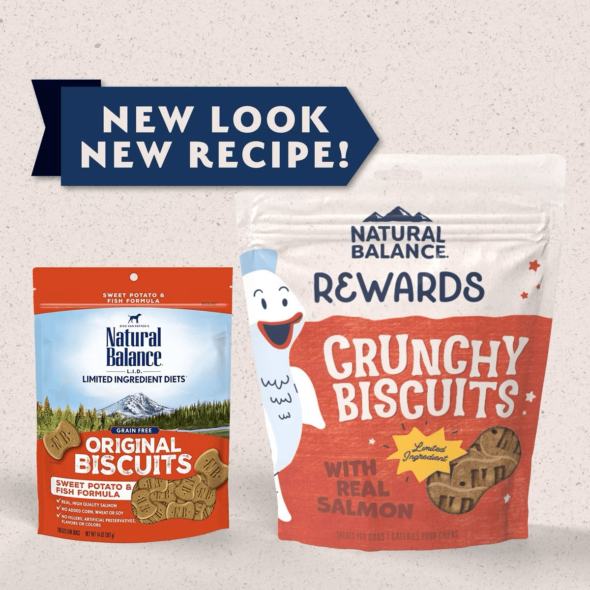 Natural Balance Rewards Crunchy Biscuits With Real Salmon Dog Treats - 227g - Dog Treats - Natural Balance - PetMax Canada