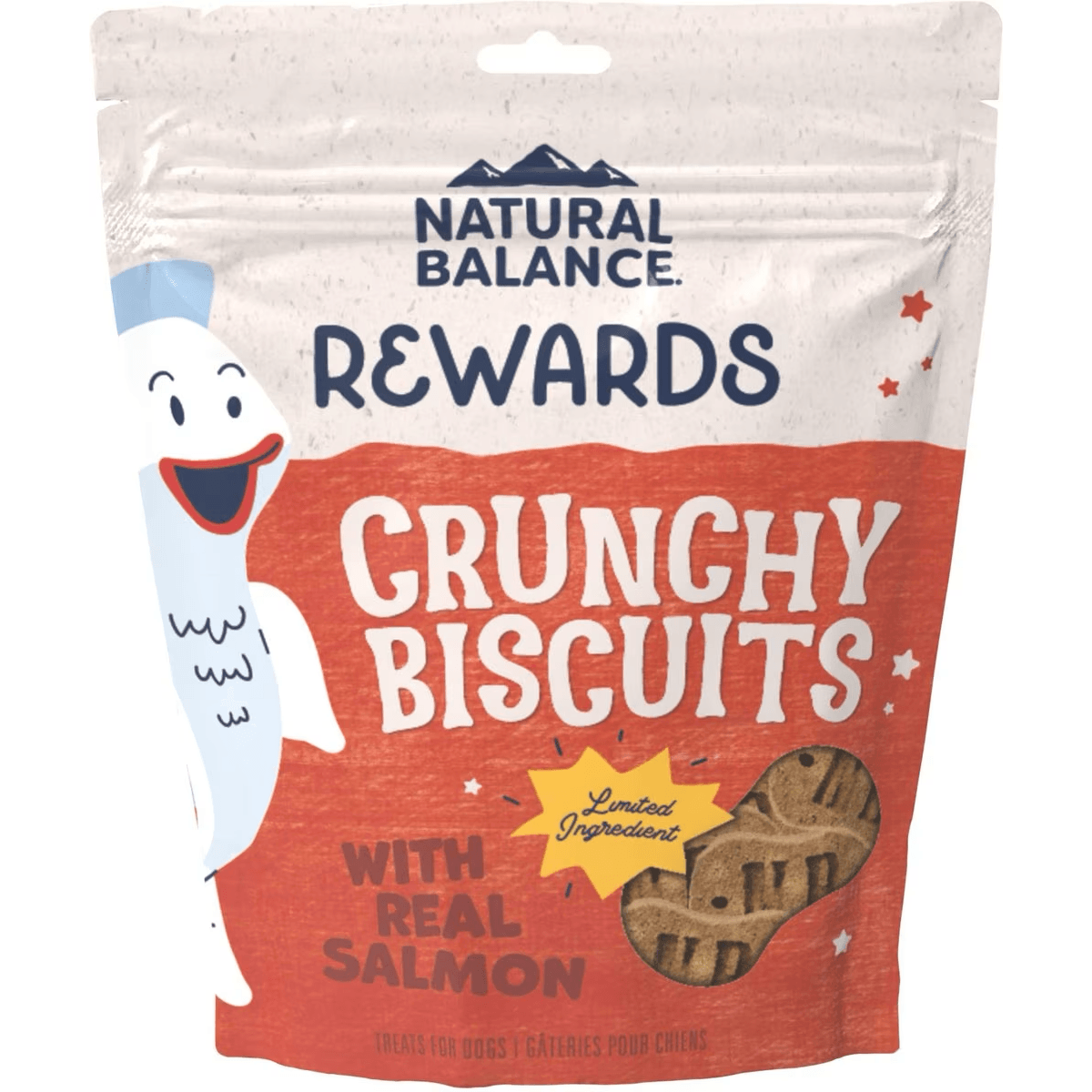 Natural Balance Rewards Crunchy Biscuits With Real Salmon Dog Treats - 397g - Dog Treats - Natural Balance - PetMax Canada