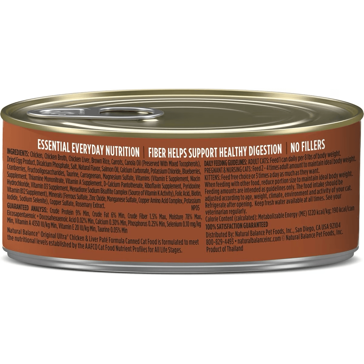 Natural Balance Ultra Premium Chicken & Liver Pate Formula Canned Cat Food - 156g - Canned Cat Food - Natural Balance - PetMax Canada