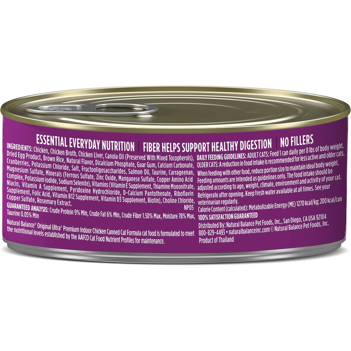 Natural Balance Ultra Premium Indoor Chicken Formula Canned Cat Food - 156g - Canned Cat Food - Natural Balance - PetMax Canada