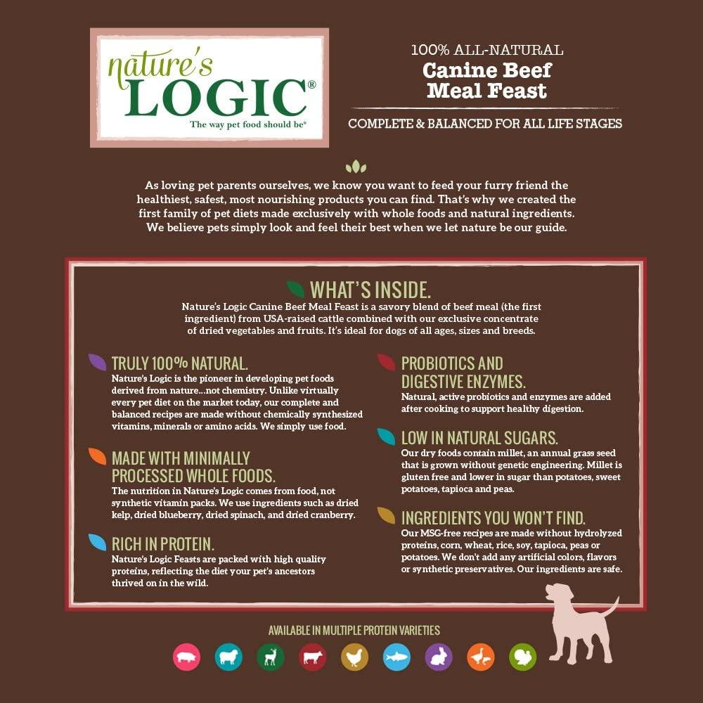 Nature's Logic Beef Feast Dry Dog Food - 12 Kg - Dog Food - Nature's Logic - PetMax Canada