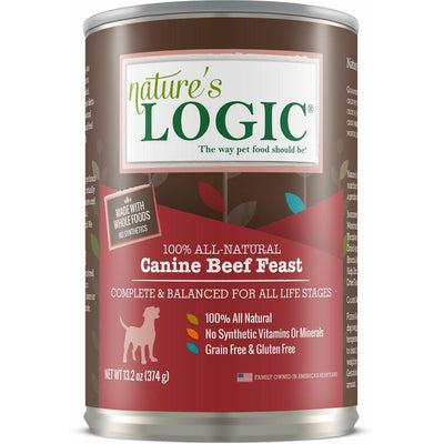 Nature's Logic Canned Dog Food Beef Feast - 374g - Canned Dog Food - Nature's Logic - PetMax Canada