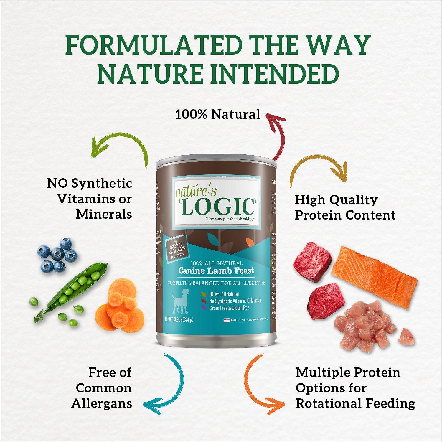 Nature's Logic Canned Dog Food Beef Feast - 374g - Canned Dog Food - Nature's Logic - PetMax Canada