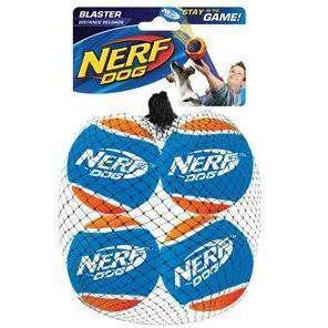 Nerf Dog Toy Blaster Distance Balls - 4 Pack - Dog Toys - Nerf - PetMax Canada