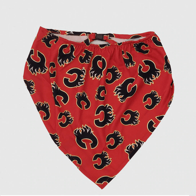 NHL Calgary Flames Dog Bandana - Small - Bandanas - NHL - PetMax Canada