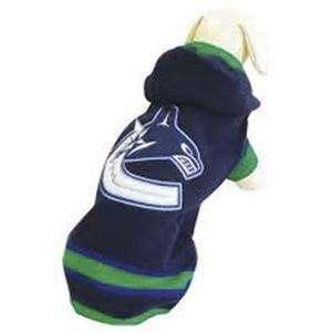 NHL Vancouver Canucks Hooded Dog Sweater - X-Small - NHL Sweaters - NHL - PetMax Canada