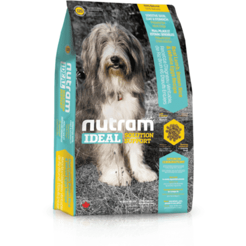 Nutram Ideal Solution Support I20 Lamb Meal & Brown Rice Recipe For Dogs - 11.4 Kg - Dog Food - Nutram - PetMax Canada