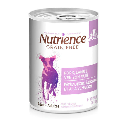 Nutrience Canned Dog Food Grain Free Pork, Lamb & Venison Pâté - 396g - Canned Dog Food - Nutrience Pet Food - PetMax Canada