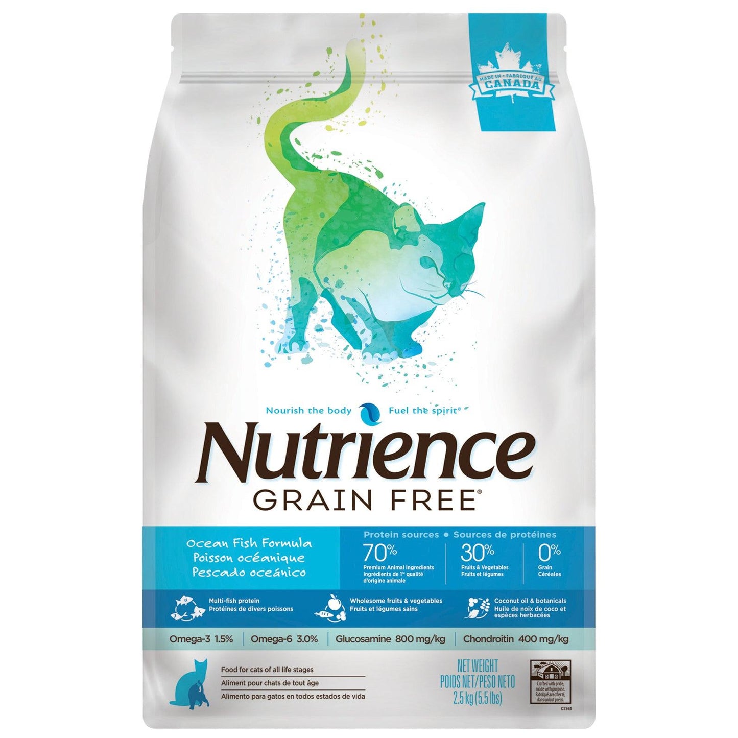 Nutrience Grain Free Cat Food Adult Oceanfish - 2.5 Kg - Cat Food - Nutrience Pet Food - PetMax Canada