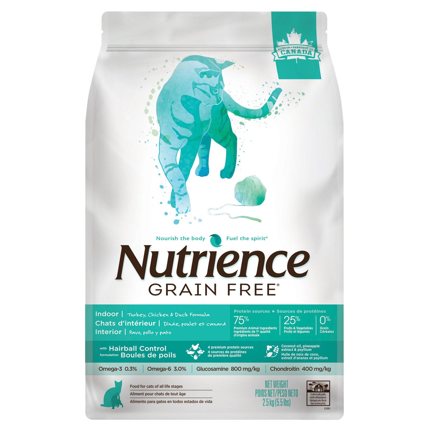 Nutrience Grain Free Cat Food Indoor Turkey, Chicken & Duck - 2.5 Kg - Cat Food - Nutrience Pet Food - PetMax Canada