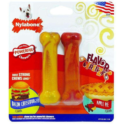 Nylabone Dura Chew Cheeseburger, Apple Pie - Regular - Nylon - Nylabone - PetMax Canada