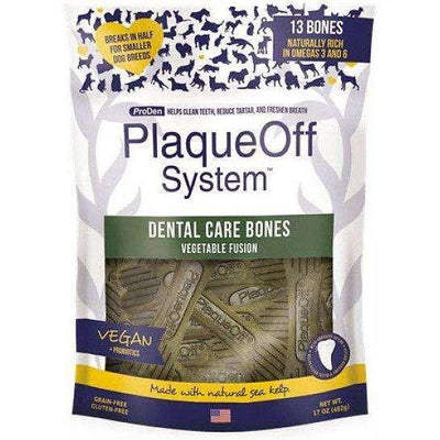 Plaque Off System Dental Vegetable Bones - 481g - Dog Treats - PlaqueOff - PetMax Canada