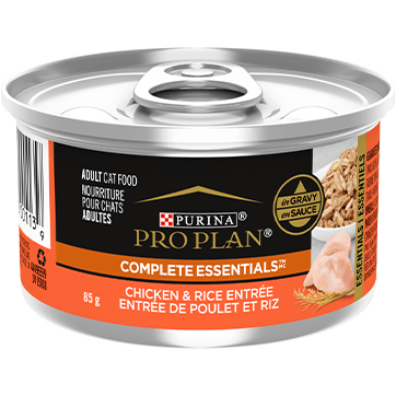 Purina Pro Plan Adult Complete Essentials Chicken & Rice Entrée in Gravy Wet Cat Food - 85g - Canned Cat Food - Purina Pro Plan - PetMax Canada