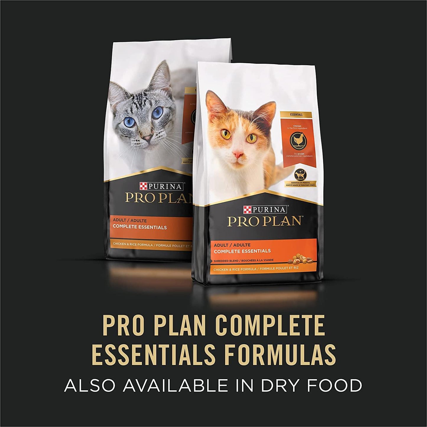 Purina Pro Plan Adult Complete Essentials Chicken & Rice Entrée in Gravy Wet Cat Food - 85g - Canned Cat Food - Purina Pro Plan - PetMax Canada