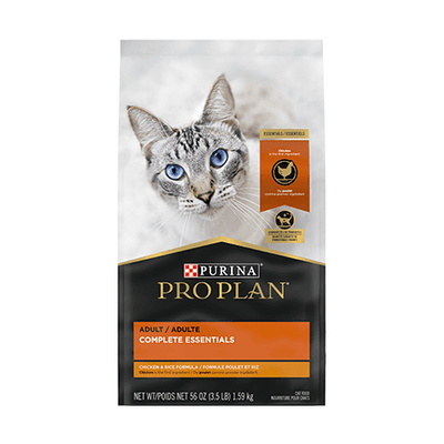 Purina Pro Plan Adult Complete Essentials Chicken & Rice Formula Dry Cat Food - 1.59 Kg - Cat Food - Purina Pro Plan - PetMax Canada