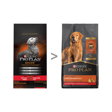 Purina Pro Plan Adult Complete Essentials Shredded Blend Beef & Rice Dry Dog Food - 15.9 Kg - Dog Food - Purina Pro Plan - PetMax Canada