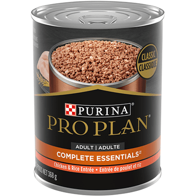 Purina Pro Plan Canned Dog Food Adult Complete Essentials Chicken & Rice Entree - 368g - Canned Dog Food - Purina Pro Plan - PetMax Canada