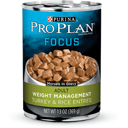 Purina Pro Plan Canned Dog Food Focus Adult Weight Management Turkey & Rice - 368g - Canned Dog Food - Purina Pro Plan - PetMax Canada