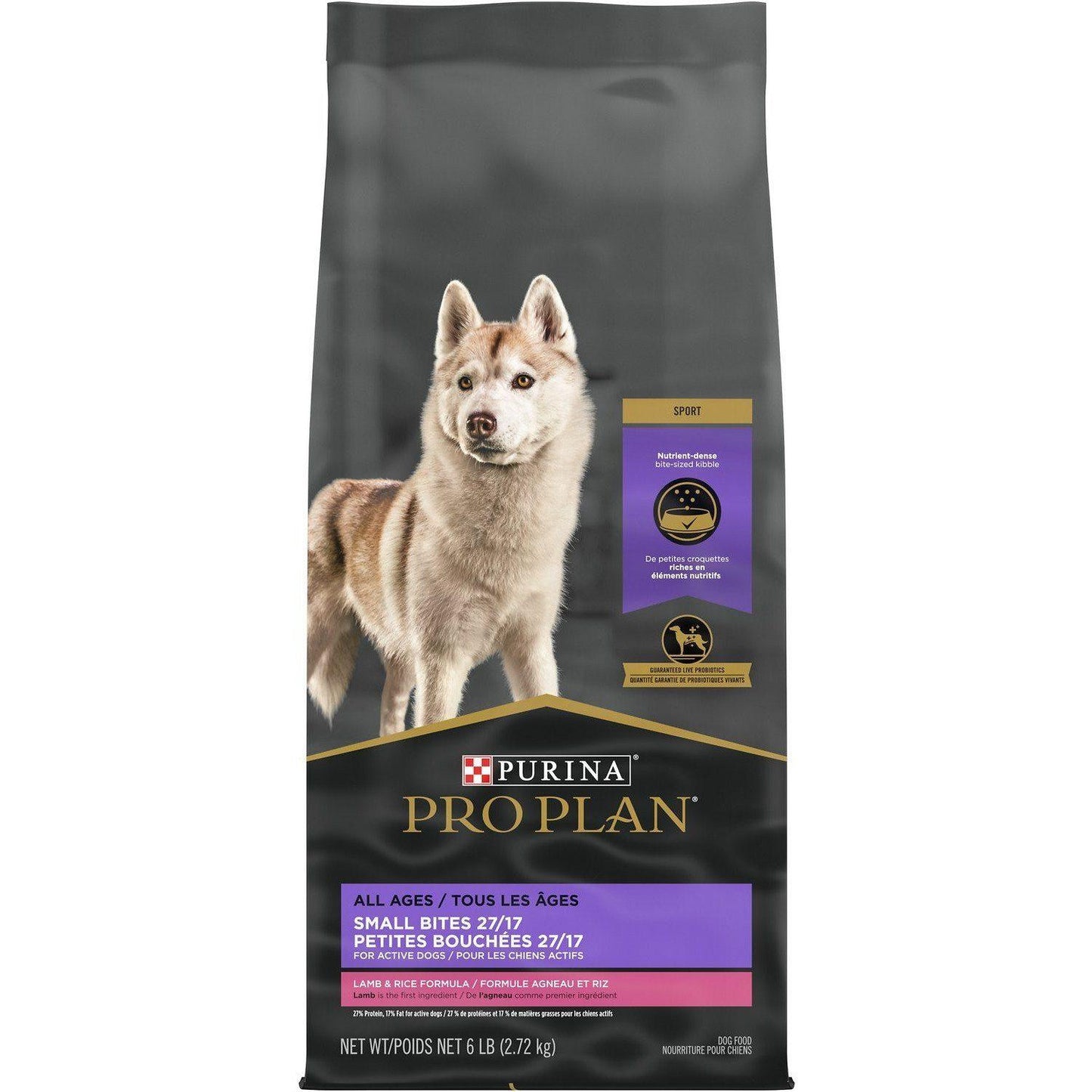 Purina Pro Plan Dog Food Adult Small Bites 27/17 Lamb & Rice - 2.27 Kg - Dog Food - Purina Pro Plan - PetMax Canada