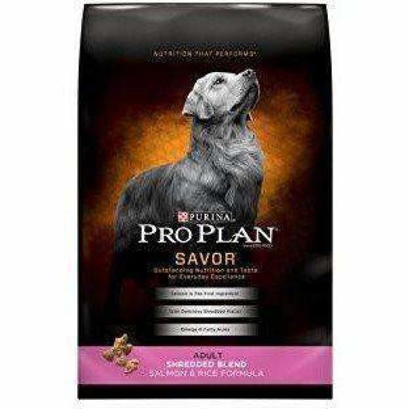 Purina Pro Plan High Protein Dog Food With Probiotics for Dogs Shredded Blend Salmon & Rice Formula - 15 Kg - Dog Food - Purina Pro Plan - PetMax Canada