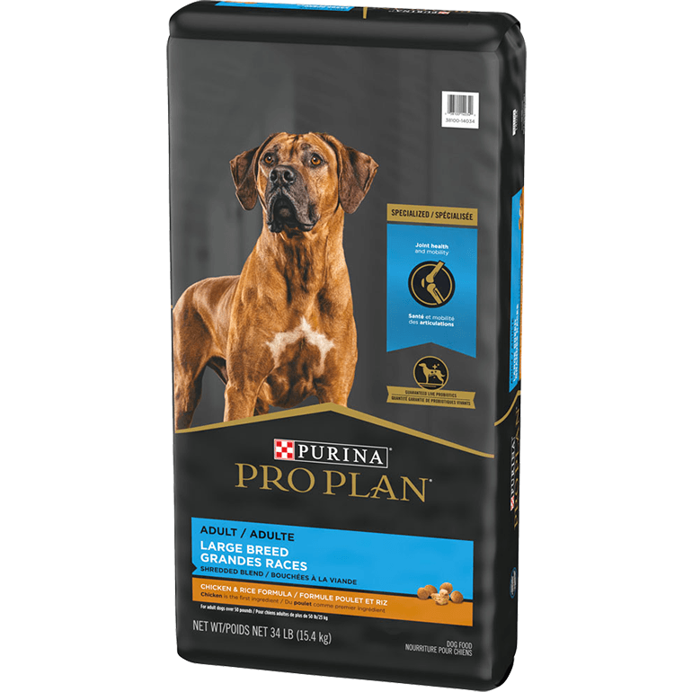 Specialized Large Breed Shredded Blend Chicken Rice Formula Dry Dog Food 15.4 kg Pro Plan