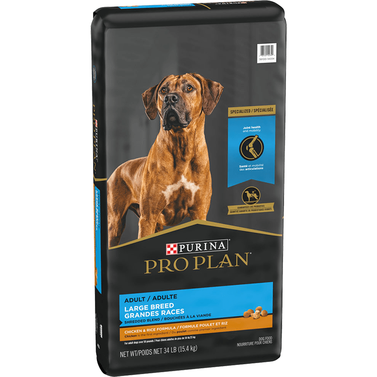 Specialized Large Breed Shredded Blend Chicken Rice Formula Dry Dog Food 15.4 kg Pro Plan