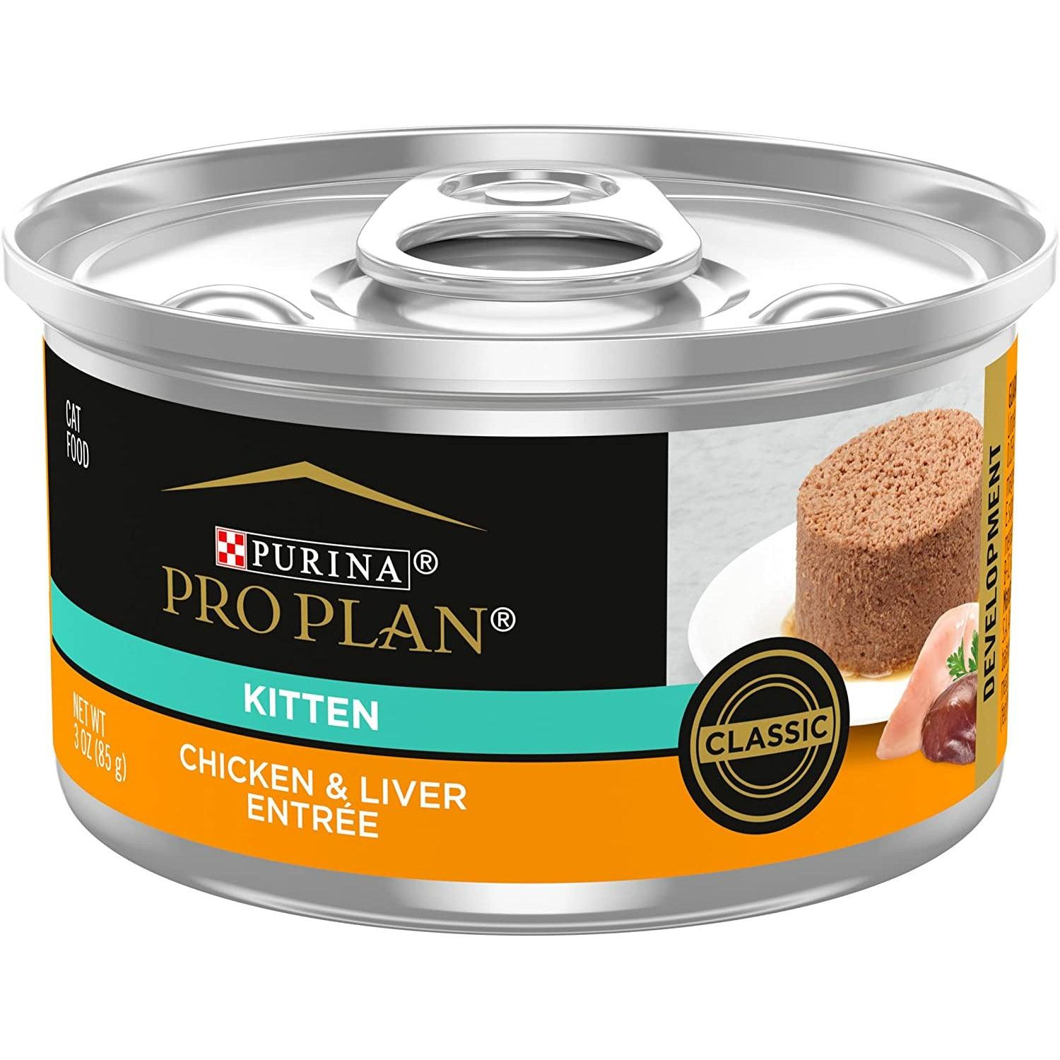 Purina Pro Plan Kitten Chicken & Liver Entrée Classic Wet Cat Food - 85g - Canned Cat Food - Purina Pro Plan - PetMax Canada