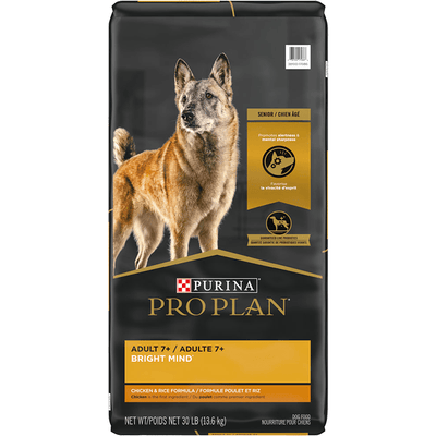Purina Pro Plan Senior Dog Food With Probiotics Bright Mind 7+ Chicken & Rice Formula - 7.26 Kg - Dog Food - Purina Pro Plan - PetMax Canada