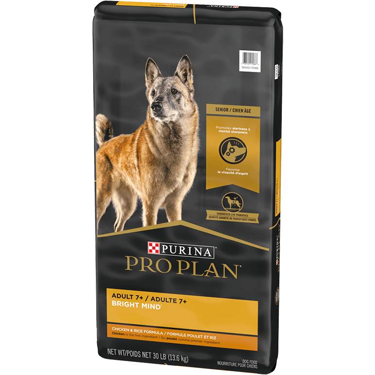 Purina Pro Plan Senior Dog Food With Probiotics Bright Mind 7+ Chicken & Rice Formula - 7.26 Kg - Dog Food - Purina Pro Plan - PetMax Canada