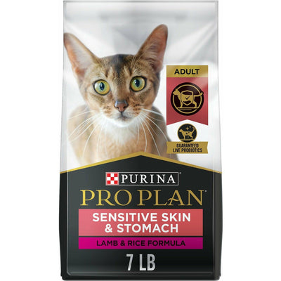 Purina Pro Plan Sensitive Skin and Stomach Cat Food Lamb and Rice Formula - 3.18 Kg - Cat Food - Purina Pro Plan - PetMax Canada