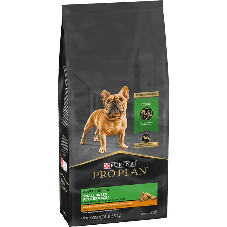 Purina Pro Plan Small Breed Dog Food With Probiotics Shredded Blend Chicken & Rice Formula - 2.72 Kg - Dog Food - Purina Pro Plan - PetMax Canada