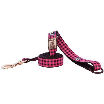 RC Dog Leash Pattern Pink Buffalo Plaid - 3/4 X 6 - Leashes - RC Pet Products - PetMax Canada