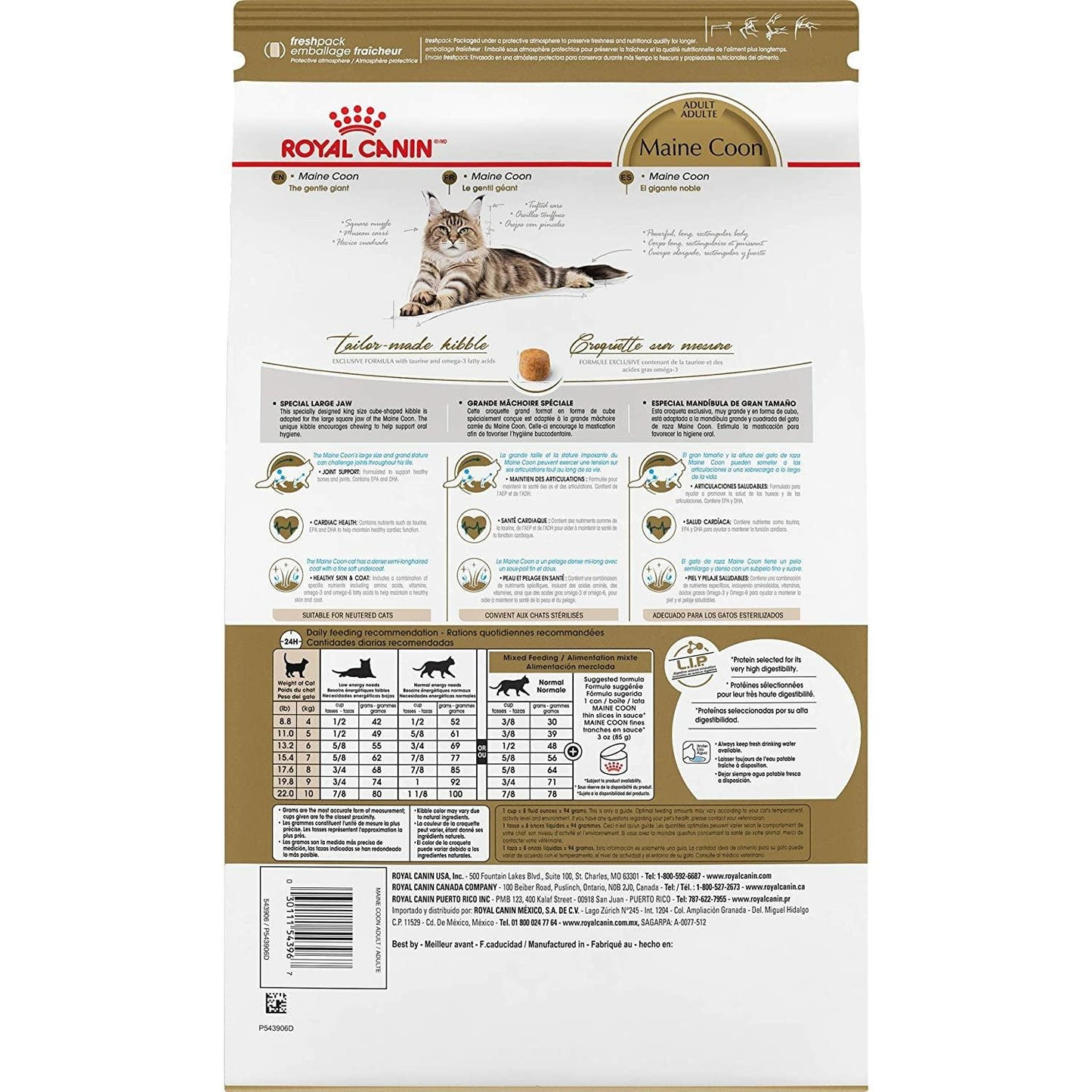 Royal Canin Feline Breed Nutrition Maine Coon Adult Dry Cat Food - 2.72 Kg - Cat Food - Royal Canin - PetMax Canada