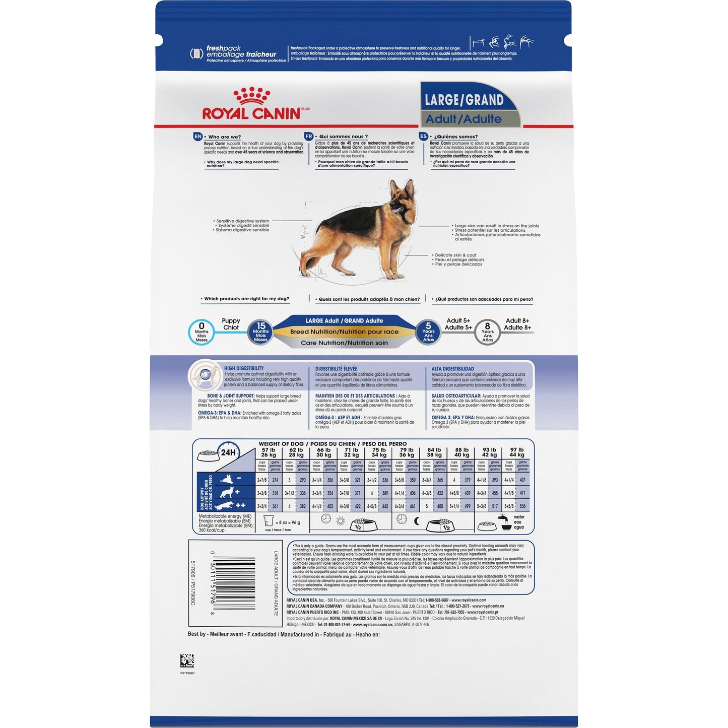 Royal Canin Dog Food Large Breed Adult - 2.7 Kg - Dog Food - Royal Canin - PetMax Canada