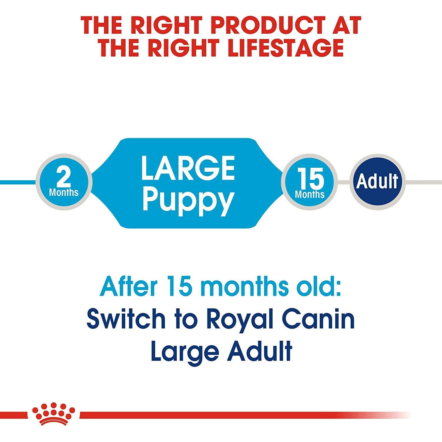 Royal Canin Dog Food Large Breed Puppy - 2.7 Kg - Dog Food - Royal Canin - PetMax Canada