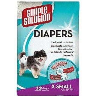 Simple Solution Disposable Diapers - Small - Training Products - Simple Solution - PetMax Canada