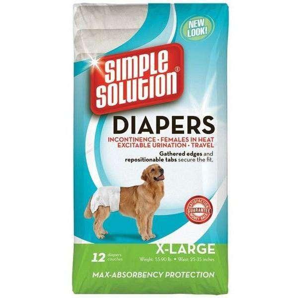 Simple Solution Disposable Diapers - Small - Training Products - Simple Solution - PetMax Canada