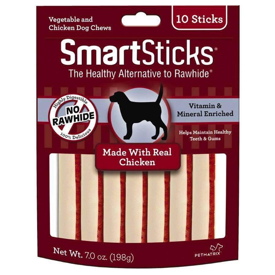 Smart Sticks Dog Chews Chicken - 10 Pack - Dog Treats - Smart Bones - PetMax Canada